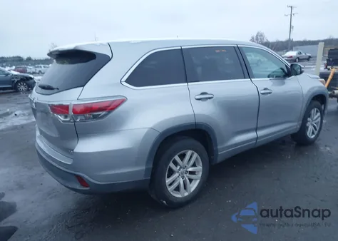 2015 Toyota Highlander Le from USA, damaged, VIN 5TDZARFH4FS014950